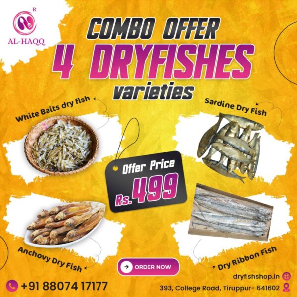 Combo Offer!! 4 varieties of Dry Fish